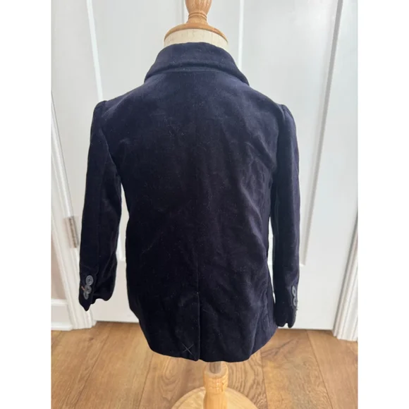 Baby ZARA Navy Velvet Blazer 12-18 Months - Picture 3 of 7